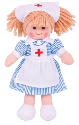 Szmaciana lalka Nancy pielęgniarka, Bigjigs BJD011