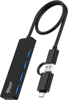 HUB USB-C ADAPTER 4w1 4x USB 3.0 ROZDZIELACZ ROZGAŁĘŹNIK PRZEJŚCIÓWKA