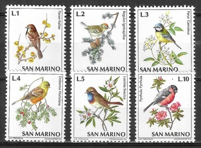 San Marino 1003-10 - ptaki, seria niekompletna