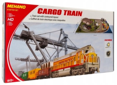 POCIĄG TOWAROWY KOLEJKA HO Z ZASILACZEM MAKIETA