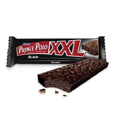 Prince Polo XXL Black kruchy wafelek, baton oblany czekoladą deserową 50g