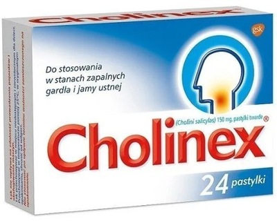 Cholinex 24 tab. ból gardła zapalenie obrzęk