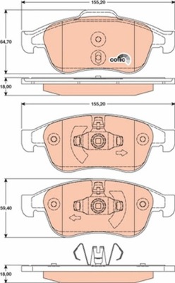 КОЛОДКИ ТОРМОЗНЫЕ RENAULT ПЕРЕД MEGANE 08-/DUSTER/LODGY/DOKKER GDB1789