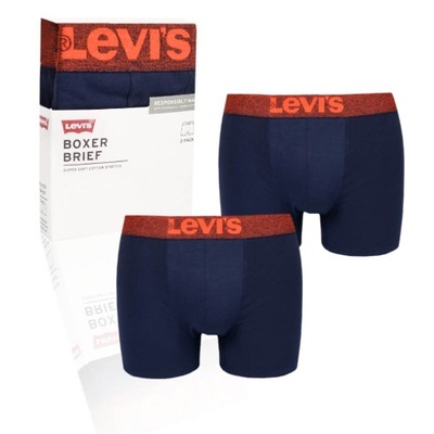 LEVI'S Bokserki Męskie 2pak |95% Bawełna| 0749 S