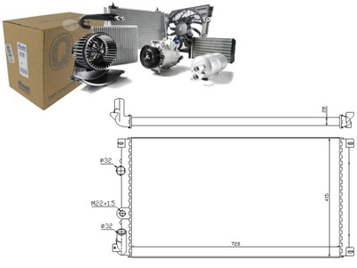 Радіатор двигуна nissan interstar opel movano ren фото №1