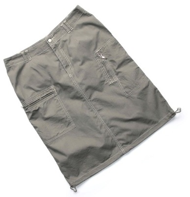 GREEN HOUSE 42 XL SZARA KHAKI SPÓDNICA LETNIA SPORTOWA LUŹNA MIDI