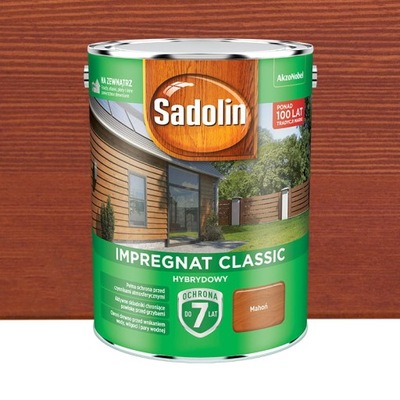 Sadolin Impregnat Classic Hybrydowy Mahoń 4,5L