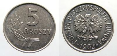 2064. PRL, 5 GROSZY, 1962, ST 1-