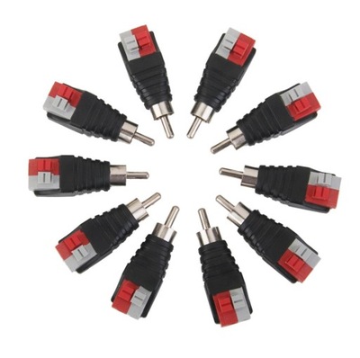 10X CABLE CON CLAVIJA RCA RANURA PRZEJSCIOWKI  