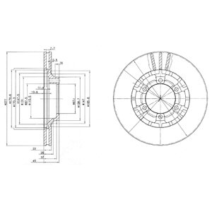 DISCOS DE FRENADO DELPHI BG2561  