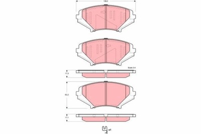 КОЛОДКИ ТОРМОЗНЫЕ MAZDA ПЕРЕД RX8 03- GDB3356