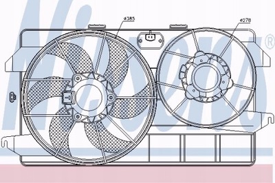 VENTILADOR DEL RADIADOR FORD TRANSIT CONNECT 02- 1.8  