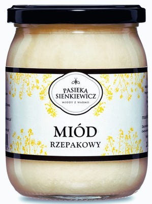 MIÓD RZEPAKOWY Z WARMII 700G DELIKATNY KREMOWANY