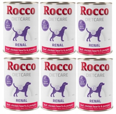 Rocco Diet Care Renal wołowina z kurzymi sercami i dynią 6 x 400g