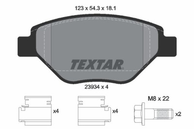 КОЛОДКИ ТОРМОЗНЫЕ RENAULT ПЕРЕД MEGANE 02- 1,4 БЕЗ ДАТЧИК 2393401