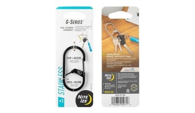 Nite Ize G-Series Dual Chamber Carabiner 3 Czarny