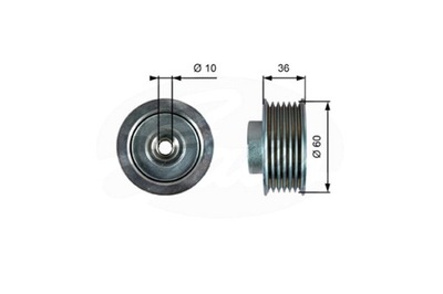 GATES ROLLO PROPULSOR CORREA DE CUÑA SUZUKI GRAND VITARA I 2.0D  