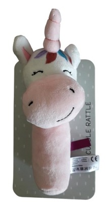 JEDNOROŻEC. GRZECHOTKA PLUSZOWA MASKOTKA PRZYTULANKA