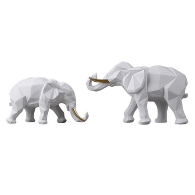 2-częściowy zestaw posągów słonia Żywica