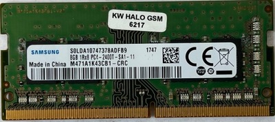 Pamięć RAM Samsung 8GB DDR4 2400MHZ SA1 11 RAM524