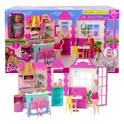 BARBIE RESTAURACJA Cook n Grill z Lalką HBB91 DOMEK KUCHNIA MATTEL