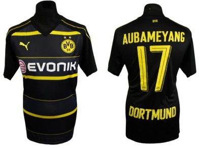 Puma Borussia Dortmund 2016/2017 wyjazdowa koszulka piłkarska Aubameyang 17