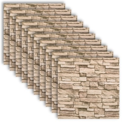 x10 PANELE ŚCIENNE SAMOPRZYLEPNE KAMIEŃ CEGŁA TAPETA MUR IMITACJA 3D SALON