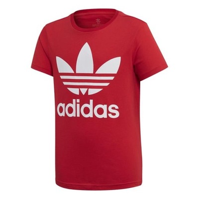 T-shirt Dziecięcy adidas ED7795 TREFOIL Czerwony 140