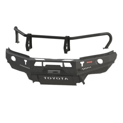 Бампер сталевий передній з кенгурятник toyota hilux revo od 2015 фото №1
