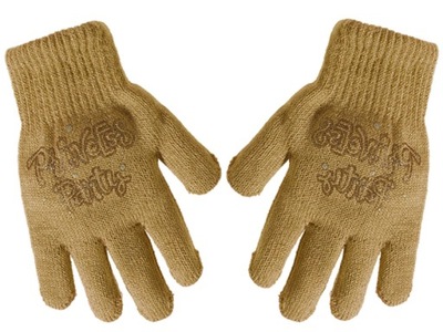 Karmelowe Camelowe Ciepłe grube rękawiczki S15 ocieplane 4-6 l