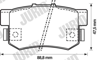 ZAPATAS DE FRENADO PARTE TRASERA JURID 572138J  