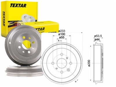 Комплект барабанів гальмівних textar 424748 424310h01 фото №1