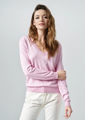 OCHNIK Różowy sweter damski SWEDT-0201-31 L