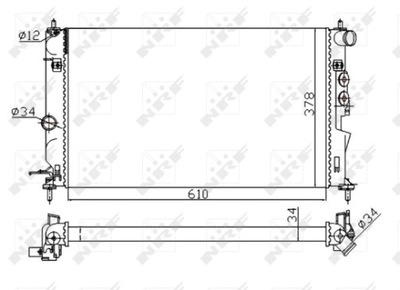 RADUADOR DEL MOTOR NRF 50563A  