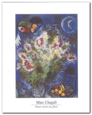 Nature Morte Aux Fleurs / Marc Chagall - plakat obraz 24x30cm