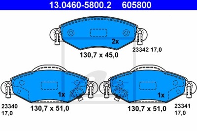 TRINKELĖS STABDŽIŲ - KOMPLEKTAS 13.0460-5800.2 