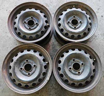 4 PIEZAS LLANTAS USADO ACERO OPEL 5,5X 13 4X100 ET46 ASTRA-F CLASSIC  