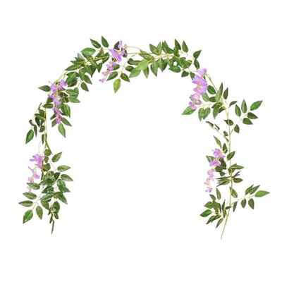 Sztuczne winorośle girlanda kwiatowa sztuczne rośliny liściaste winorośl na ślub fioletowy