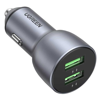 UGREEN TRAGALUZ DISPOSITIVO DE CARGA DE AUTOMÓVIL 2 PIEZAS USB 36W QC PARA COCHE  