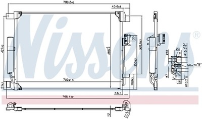 RADUADOR DE ACONDICIONADOR - CONDENSADOR ** FIRST FIT NISSENS 940786  