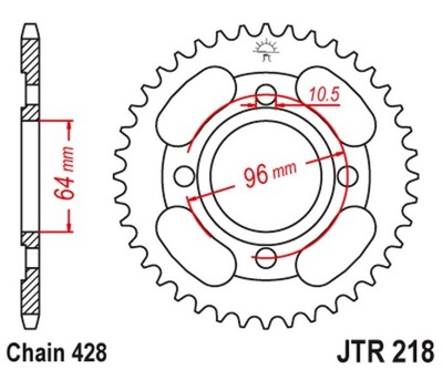 JT KRUMPLIARATIS GALINĖ 4521 44 HONDA CG 125 '00-06 