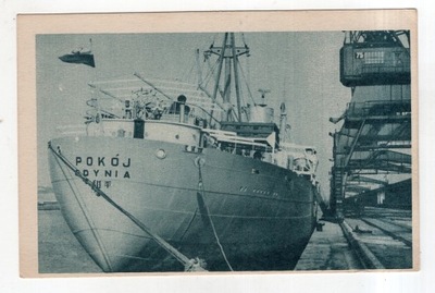 Gdynia - Port - Statek MS Pokój - Wyd Morskie - ok1950