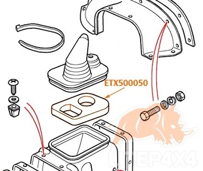 PARA LAND ROVER DEFENDER 110 130 90 ALMOHADA IZOLACYDZWIGNIA CAMBIOS ~14891  