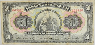 1.Peru, 50 Soli 1954, P.72, St.3+