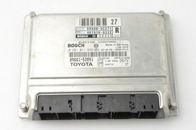 COMPUTADOR UNIDAD DE CONTROL ECU 789661-52891 TOYOTA YARIS  