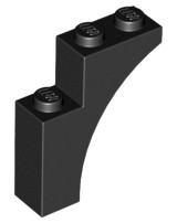 LEGO 13965 Czarny łuk 1x3x3 mostek 1szt