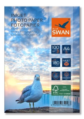 Papier fotograficzny błyszczący Blue Swan A4 180 g/m² 100 szt.