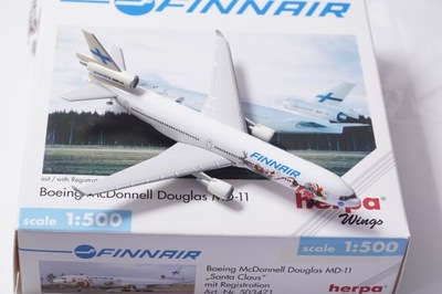 HERPA Finnair McDonnell Douglas MD-11 skala 1:500
