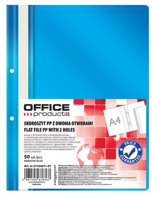 SKOROSZYT OFFICE PP A4 WPINANY 2OTWORY NIEBIESKI