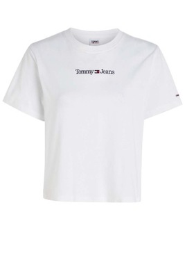 Tommy Jeans T-shirt damski biały DW0DW15049 roz S